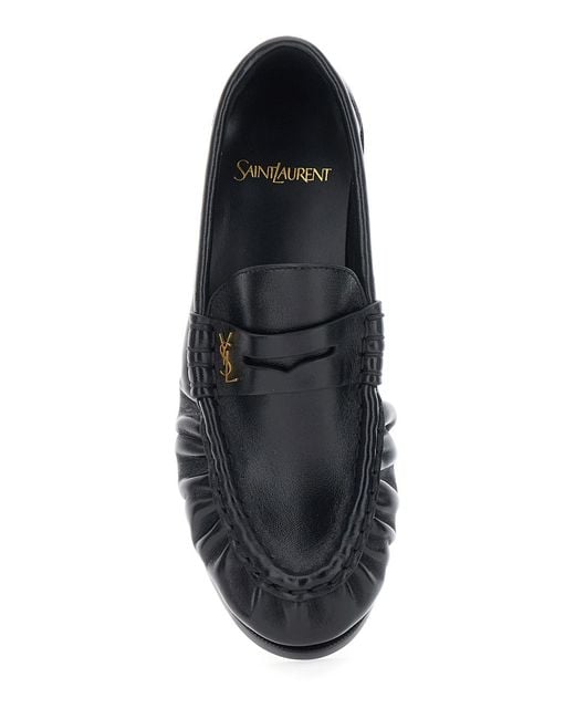 Saint Laurent White Loafers Le Loafer Leather