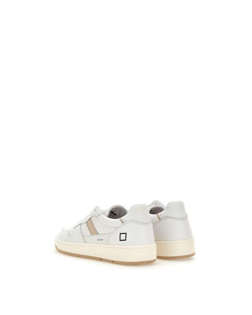 Date White Court 2.0 Soft Leather Sneakers
