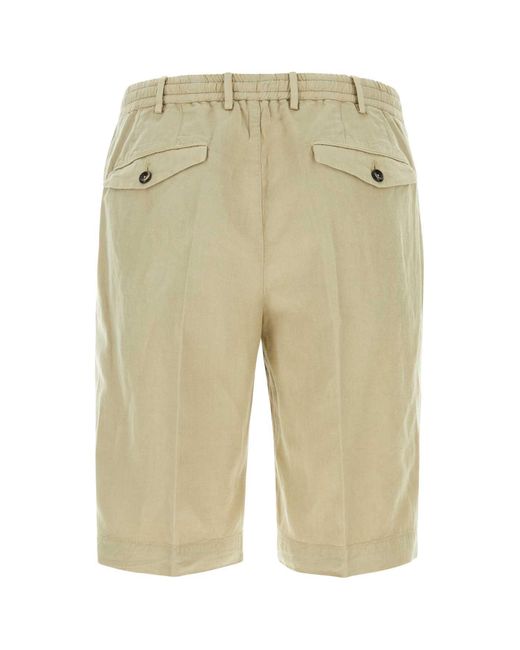 PT01 Natural Beige Lyocell Blend Bermuda Shorts for men