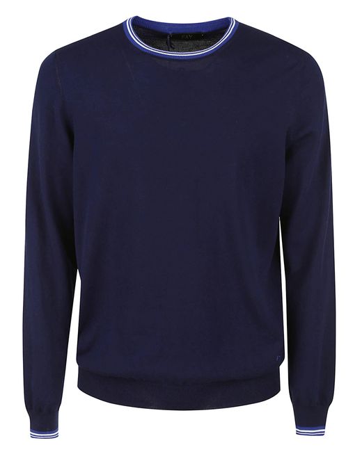 Fay Blue Stripe Sweatshirt for men