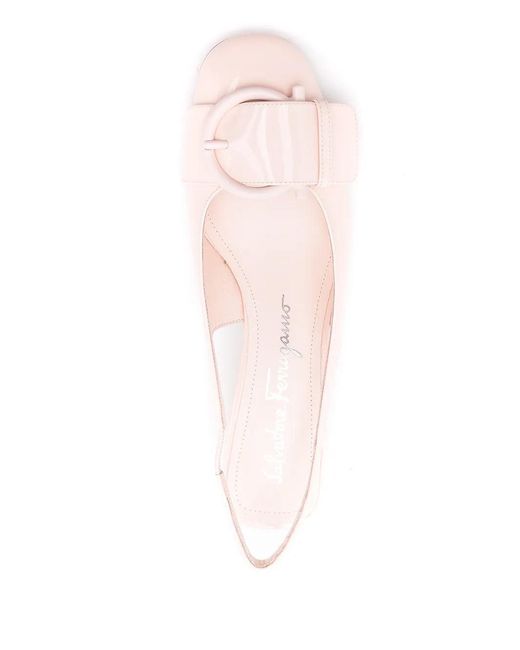 Ferragamo Pink Ferragamo Bow-Detail Leather Pumps