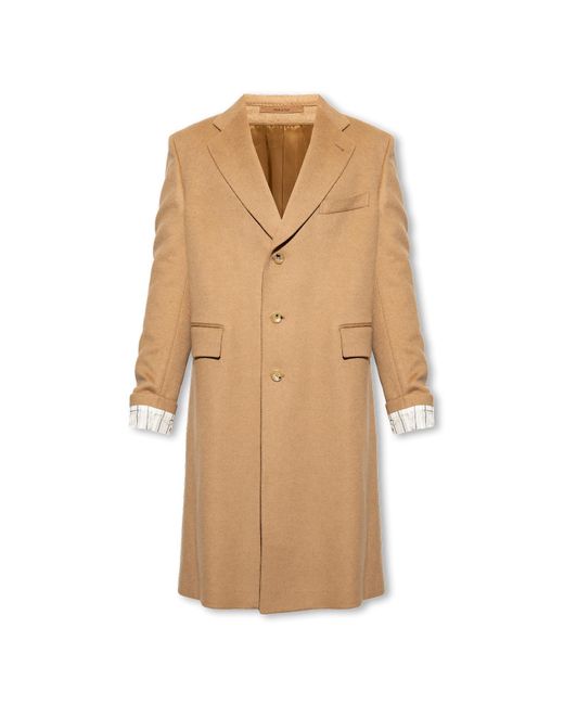 Gucci Natural Leather Single Breasted Coat for men