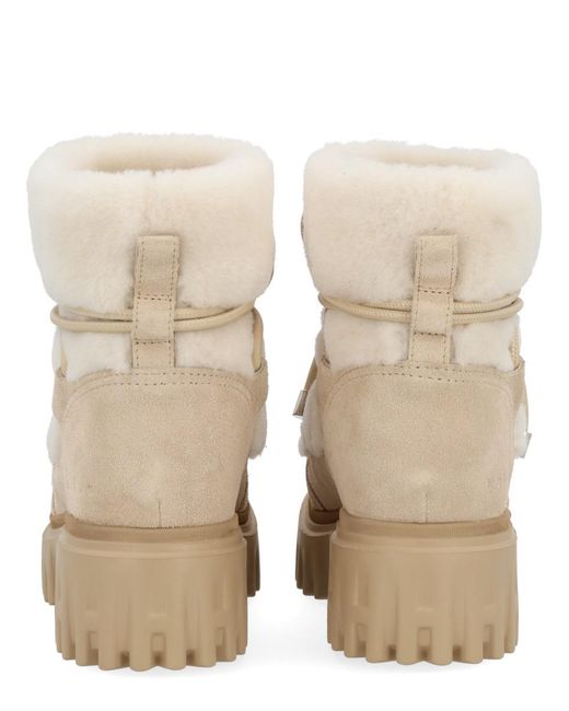 Hogan Natural Shearling Ankle Boots