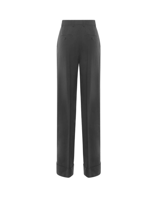 Dolce & Gabbana Gray Two-Way Stretch Wool Trousers
