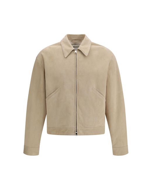 Valstar Natural Suede Bomber Jacket Lamb Ovis Aries for men