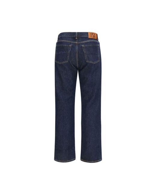 Fendi Blue Cotton Straight for men