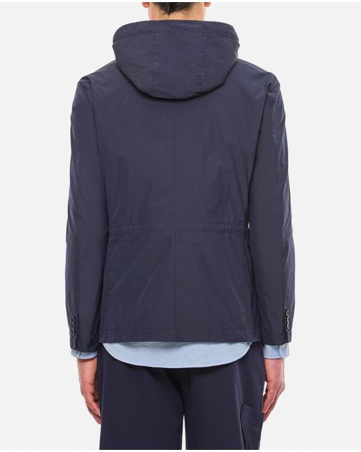 Fay Blue Hooded Urban Jacket for men