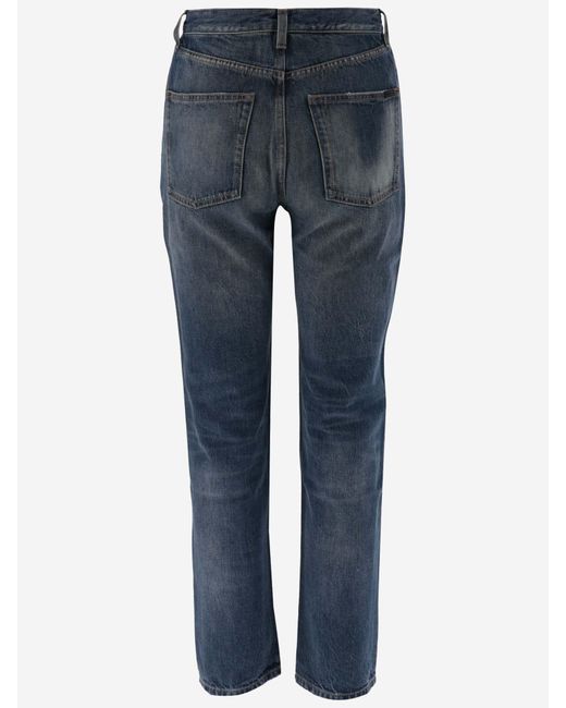 Saint Laurent Blue Cotton Denim Jeans