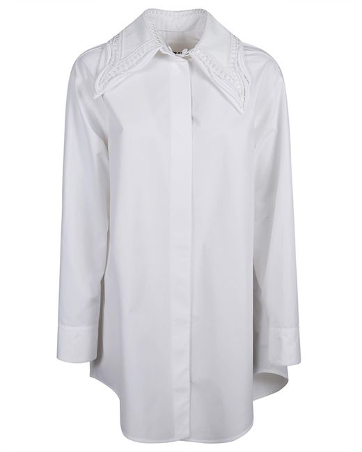 Jil Sander White Oversized Concealed Shirt