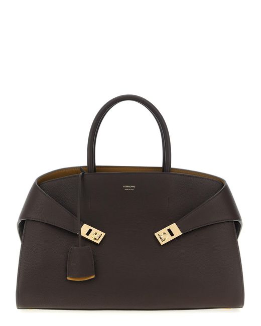 Ferragamo Black 'Hug M' Handbag