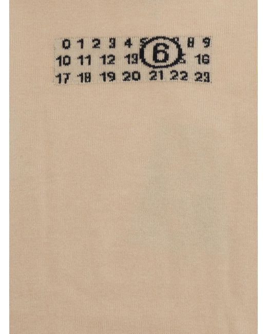 MM6 by Maison Margiela Natural Boys Tech Fabric Sweater Wool Tops for men
