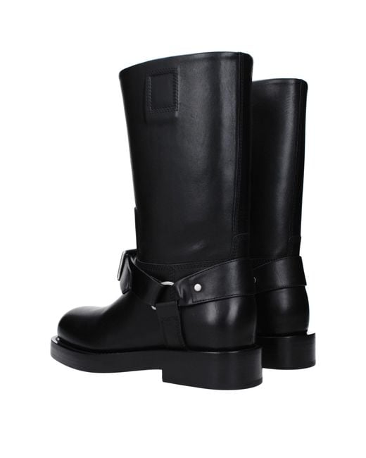 Burberry Black Leather Boots