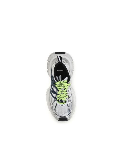 Balenciaga White Polyester Athletic Sneakers for men