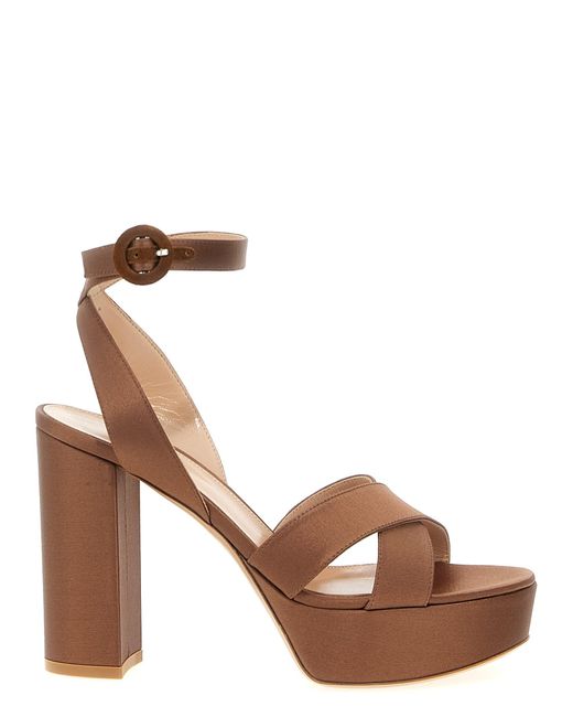 Gianvito Rossi Brown 'Sabrina' Sandals