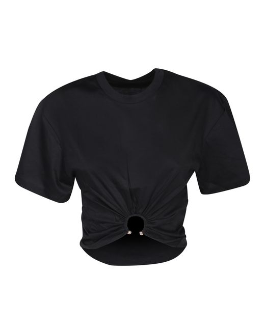 Rabanne Black Ring Crop T-Shirt