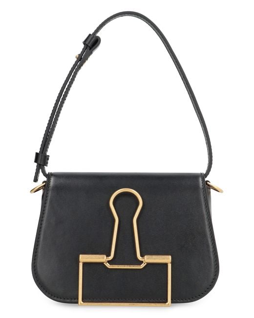 Off-White c/o Virgil Abloh Black Skeleton Binder Leather Shoulder Bag Calf; Lining: Cotton Handbags