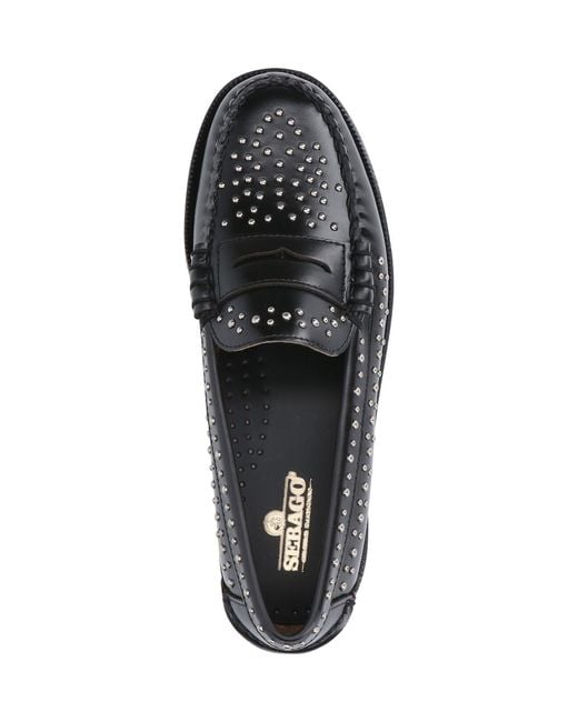 Sebago Black Flat Shoes Leather