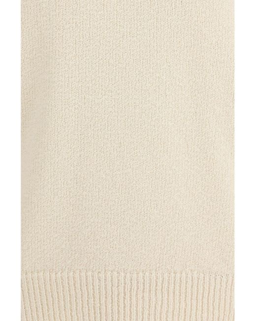 Umit Benan White Ralph Crewneck Cotton Sweater With Raglan Sleeves for men