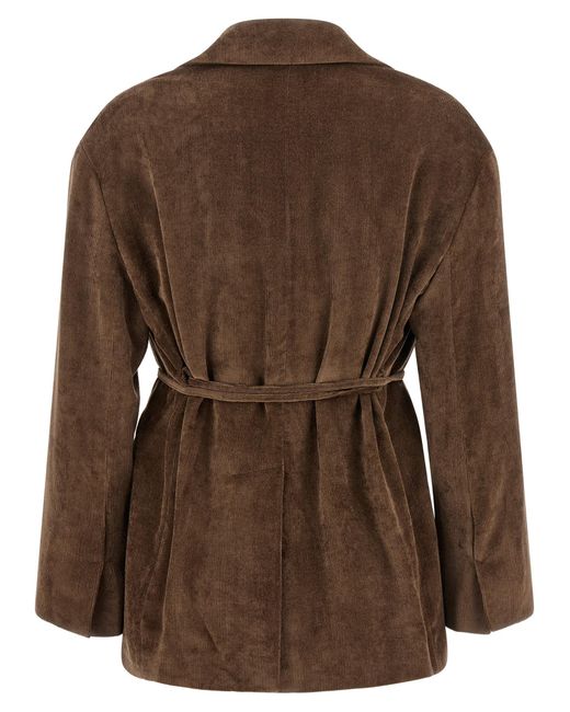 Brunello Cucinelli Brown Viscose Blazer Clothing