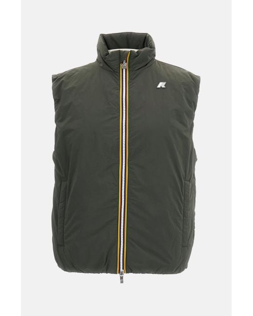 K-Way Green Puffer Vest for men