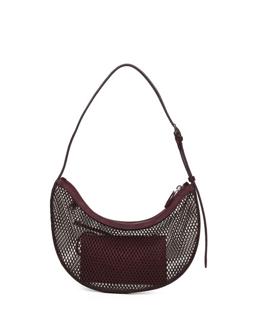 Alaïa Metallic Garnet One Piece Demi Lune Shoulder Bag