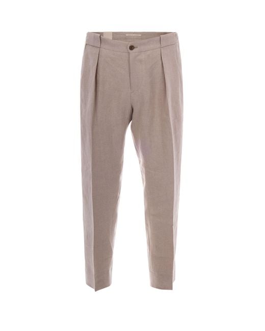 Briglia 1949 Gray Trousers Portobello Linen for men