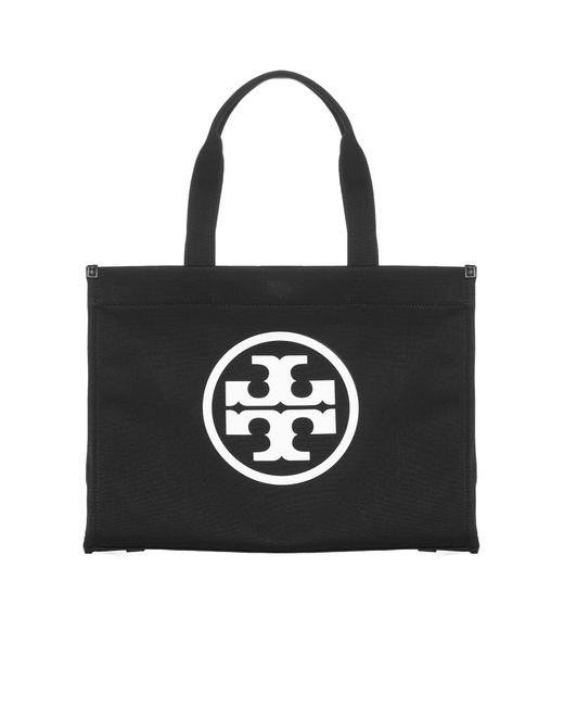 Tory Burch Ella Canvas Tote Bag in Black Lyst UK