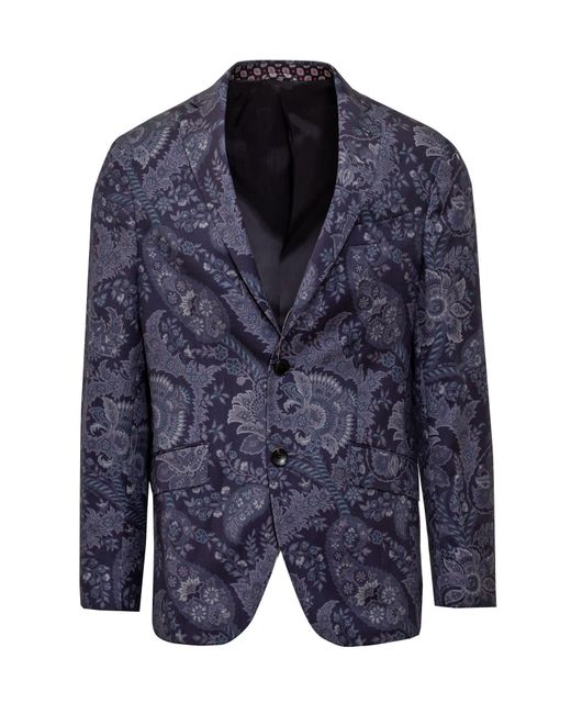 Blue paisley blazer hot sale