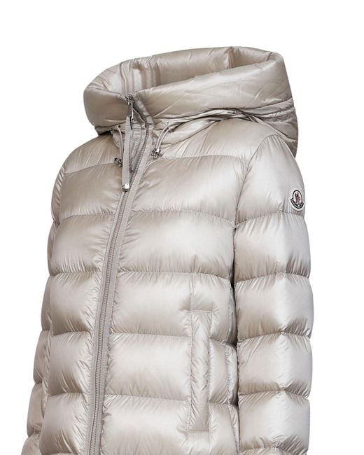 Moncler Gray Light Suyenne Midi Hooded Down Jacket