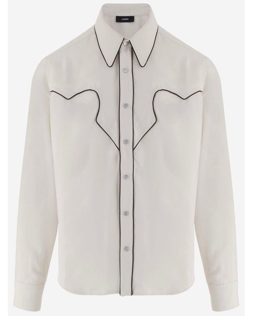 Amiri Gray Technical Jersey Shirt Polyester for men