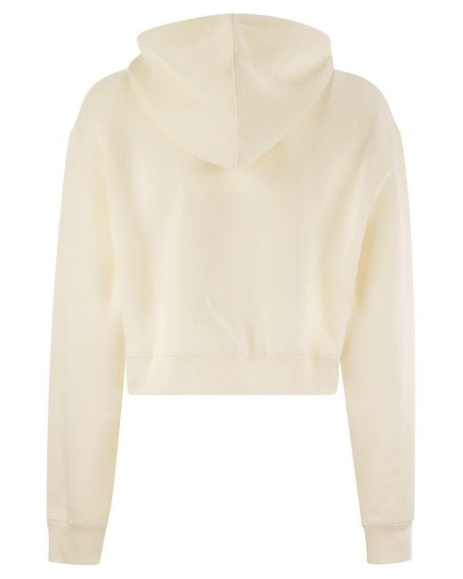 New Balance Natural Hoodie With Logo On The Chest