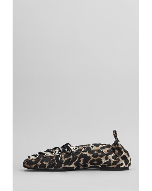 Ganni Gray Ballet Flats