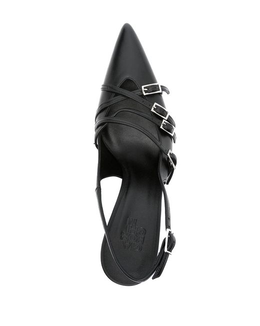 Gia Borghini Black Calf Leather Phoebe Pumps