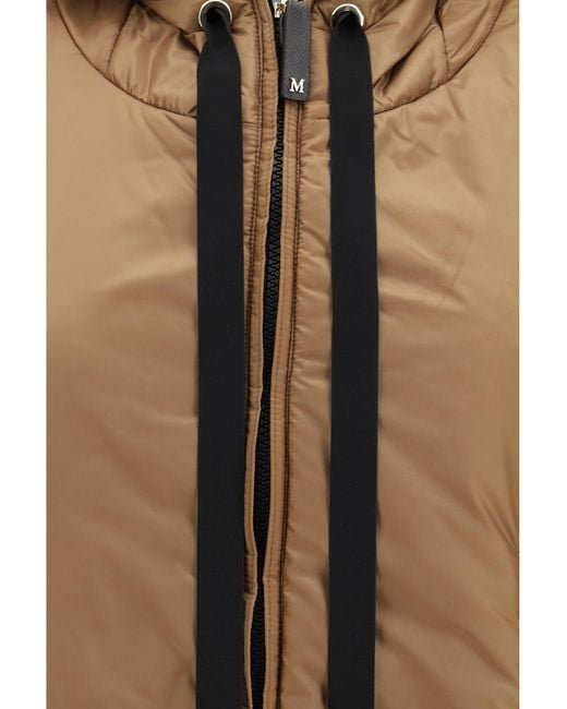 Max Mara Natural Hooded Padded Vest Outer: Polyamide Puffer Jackets