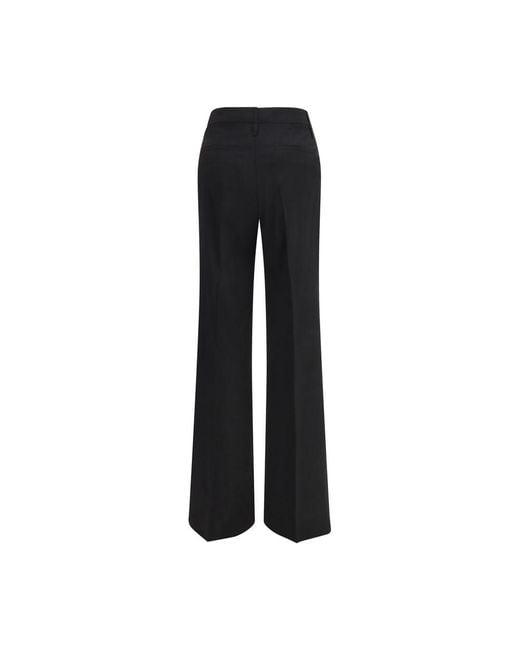 Max Mara Black Wool Flared Pants