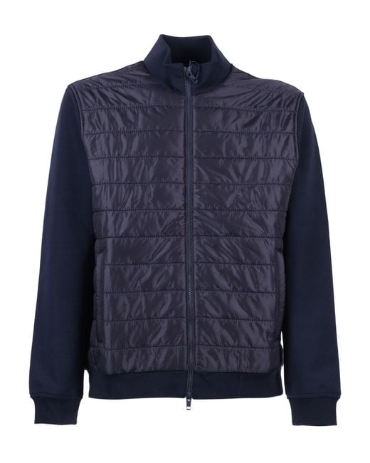 Fay Blue Sweatshirt Cotton Polyester Elastane for men