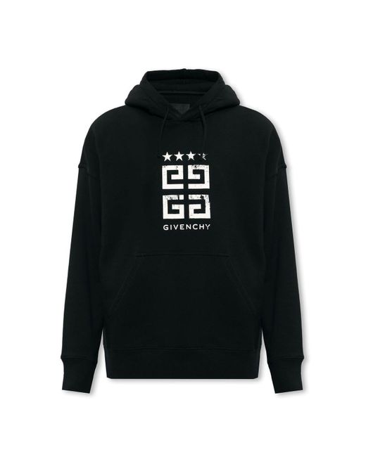 Givenchy Black Hoodie With Logo for men