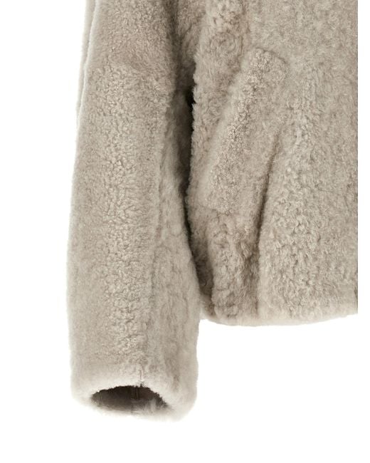 Brunello Cucinelli Natural Lamb Leather Full-Length Jacket Clothing