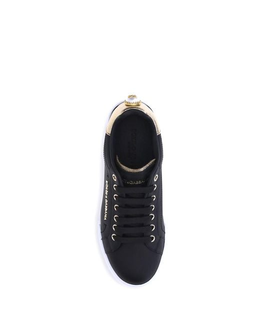Dolce & Gabbana Black Portofino Sneakers