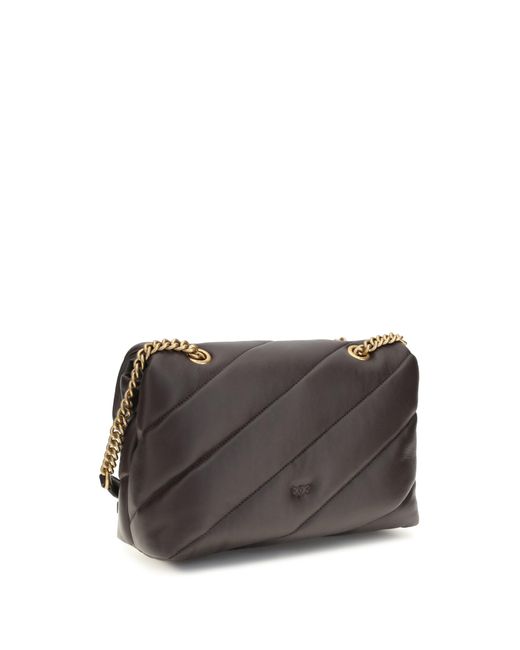 Pinko Black Shoulder Bag Love Classic Marasca/Antique Calf Leather