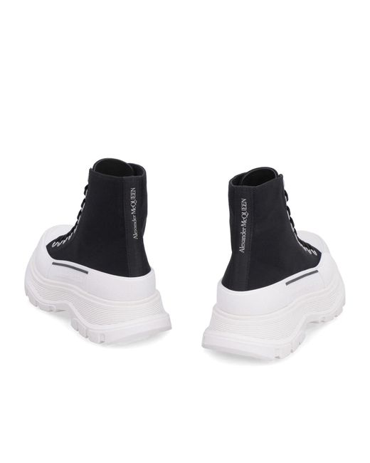 Alexander McQueen Black Treadslick High Top Sneakers
