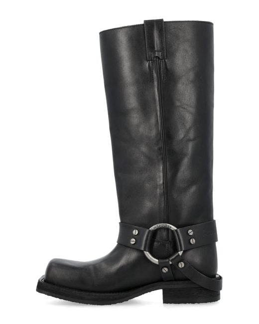 Acne Black Buckle Boots