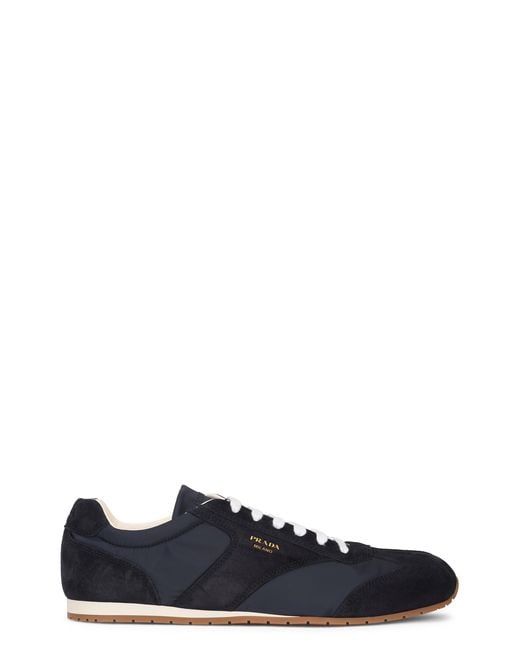 Prada Black Sneakers Bimat Re-Nylon Suede Polyamide Trainers for men