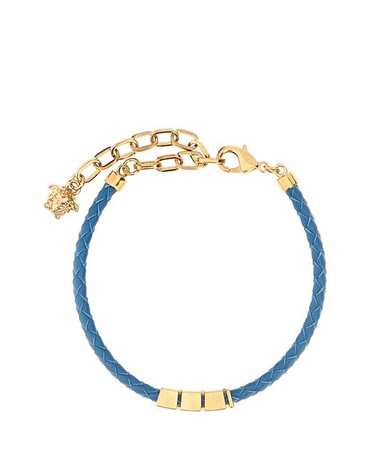Versace Metallic Light Leather Bracelet for men