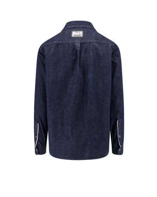 Dolce & Gabbana Blue Cotton Shirt for men
