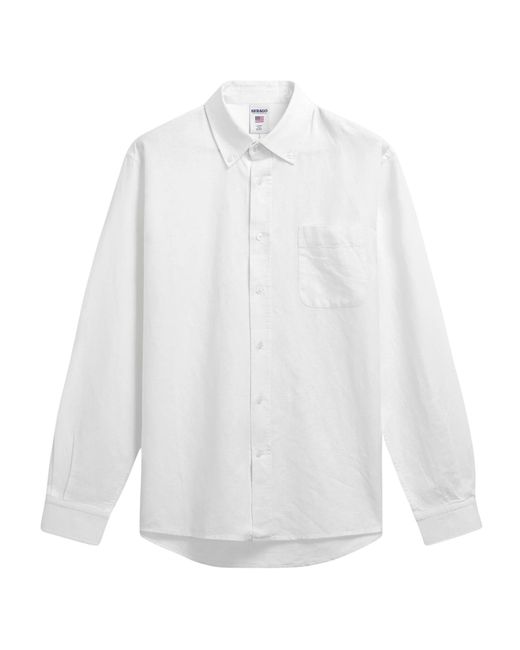Sebago White Chimenticook Cotton Linen Shirt for men
