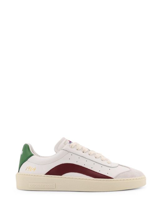 DSquared² Pink Rider Leather Low-Top Sneakers for men