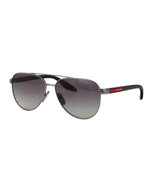 Prada Gray Sunglasses Metal for men