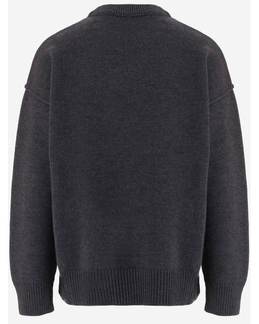 AMI Gray Wool Sweater Virgin for men