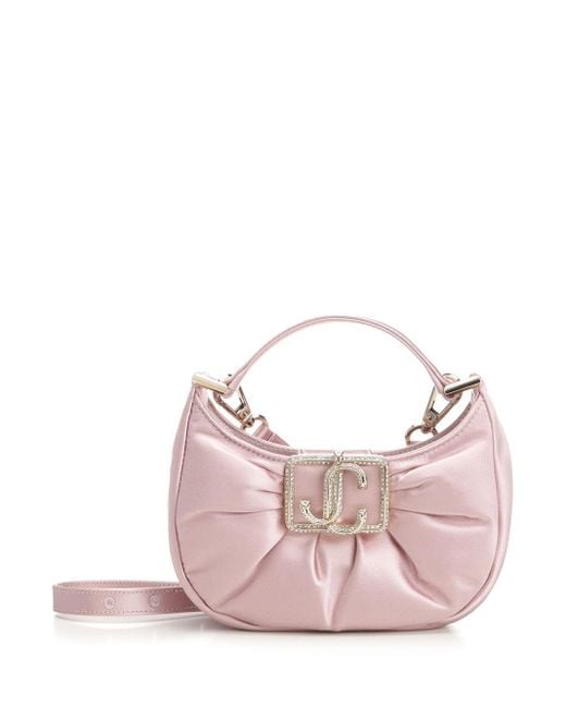 Jimmy Choo Pink Edie Hobo Mini Handbags Rose